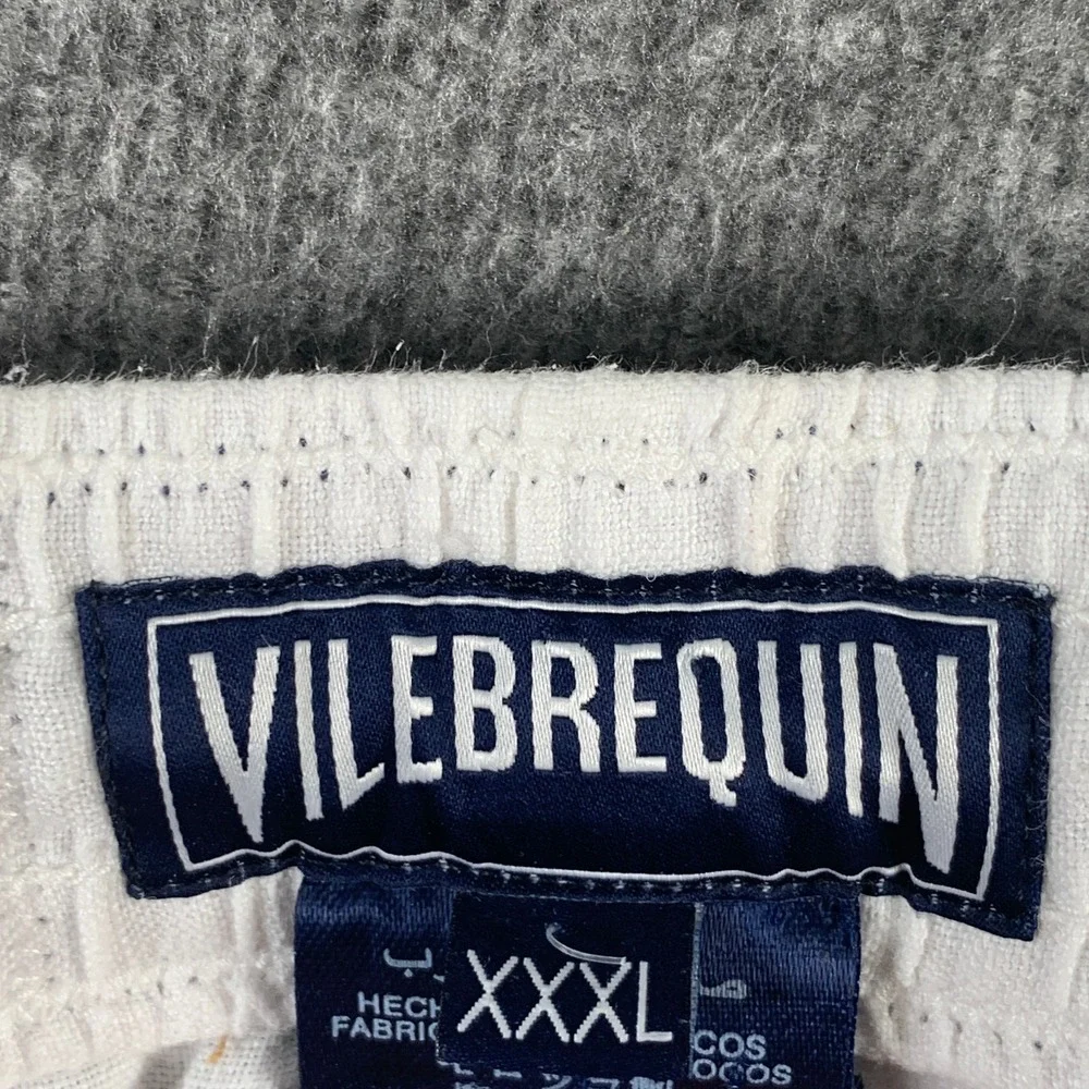 Vilebrequin Linen Pants Men 3XL White Coastal Pull On Drawstring Old Money